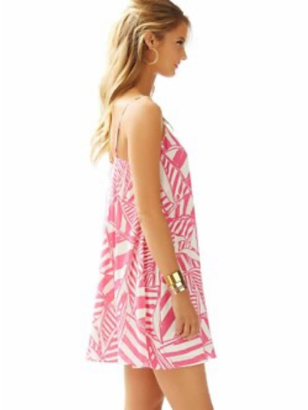 Lilly Pulitzer Daphne Capri Pink Yacht Sea Nautical Print Swing Slip Dress